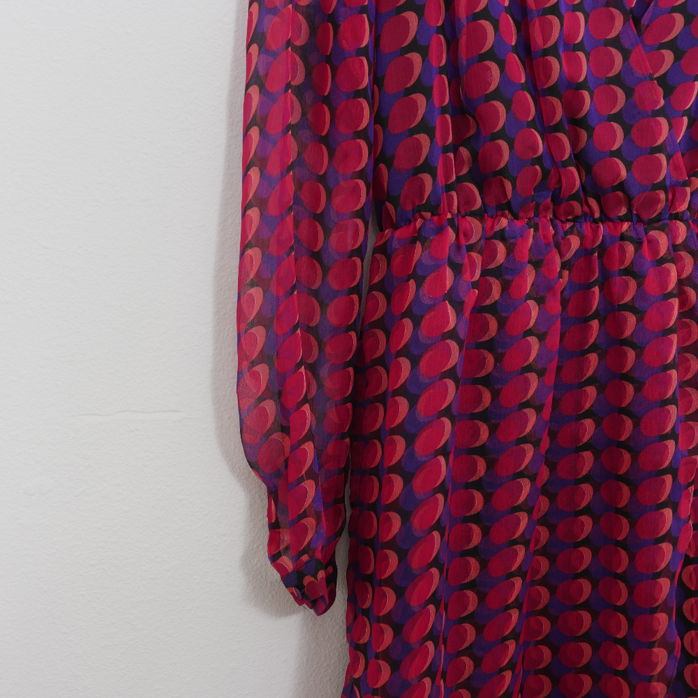 Long Sleeve Geo Pattern Dress - Picture 3 of 8